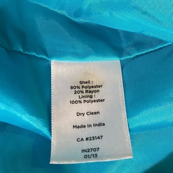 TALBOTS teal and White size 4 pencil skirt vintage - Picture 9 of 9